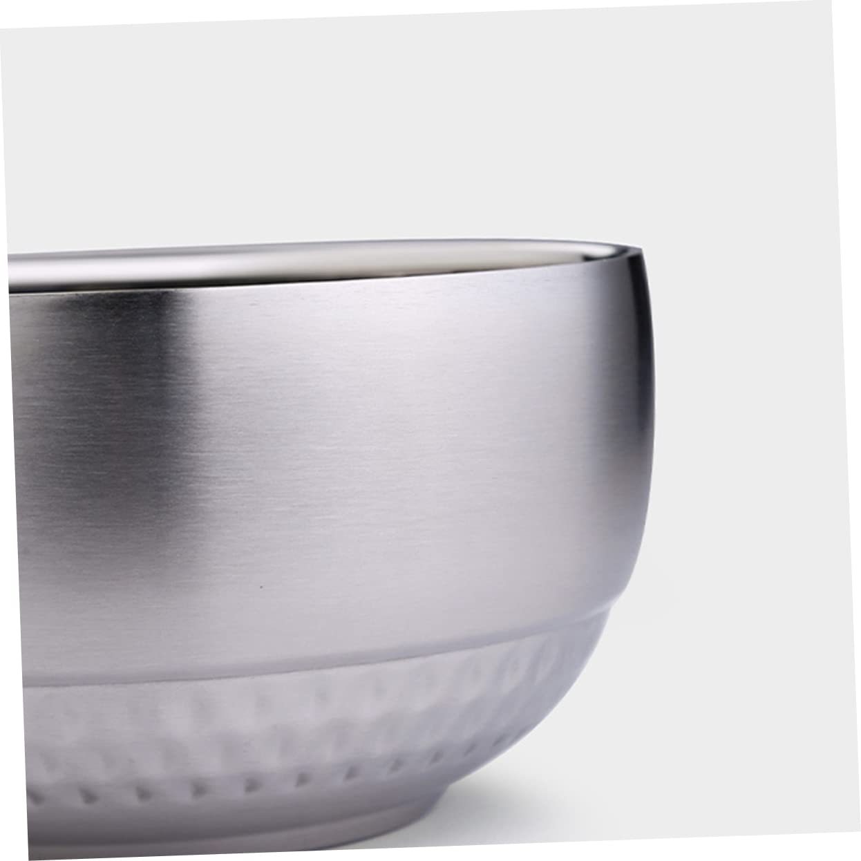 ABOOFAN Lot De 3 Bols À Soupe En Acier Inoxydable De 14 Cm Double Couche D'isolation Bol À Riz Bol De Service Alimentaire Incassable Argenté