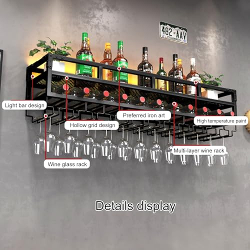 Soporte de Pared para Botellas de Vino Metal 150x25x27cm miniatura 5