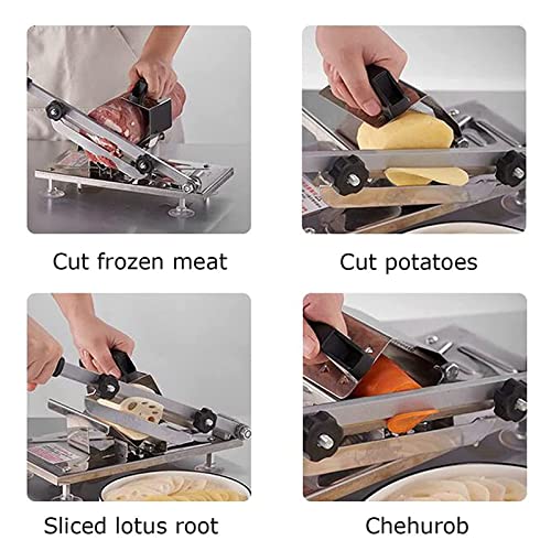 for Home Or Commercial Use,Frozen, Manual Cold Meat Cutting Machine, Stainless Steel Meat Cleaver for Beef Mutton Roll Bacon Vegetable Home Use - Image 4