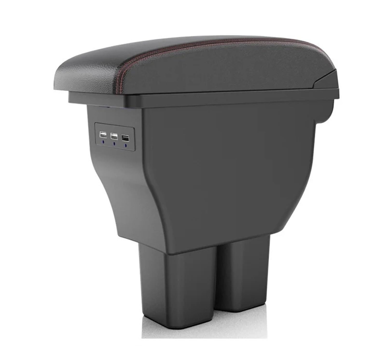 CGBWMB Arm Rest for Car For Suzuki For Jimny 5-Door 2025 Car Center Armrest Storage Box Assembly With USB Ports Armrest Box(Red Stitching)