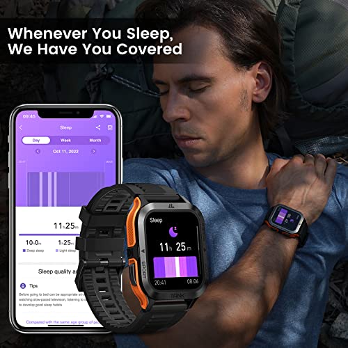 Kospet Smart Watch - Smart Sleep Tracking Huge Battery (Call Receive/Dial) 5Atm Waterproof Outdoor Rugged Watch Tracker For Iphone Android With 70 Sports Modes - 1.85" Ultra Large Hd Display #TOP4