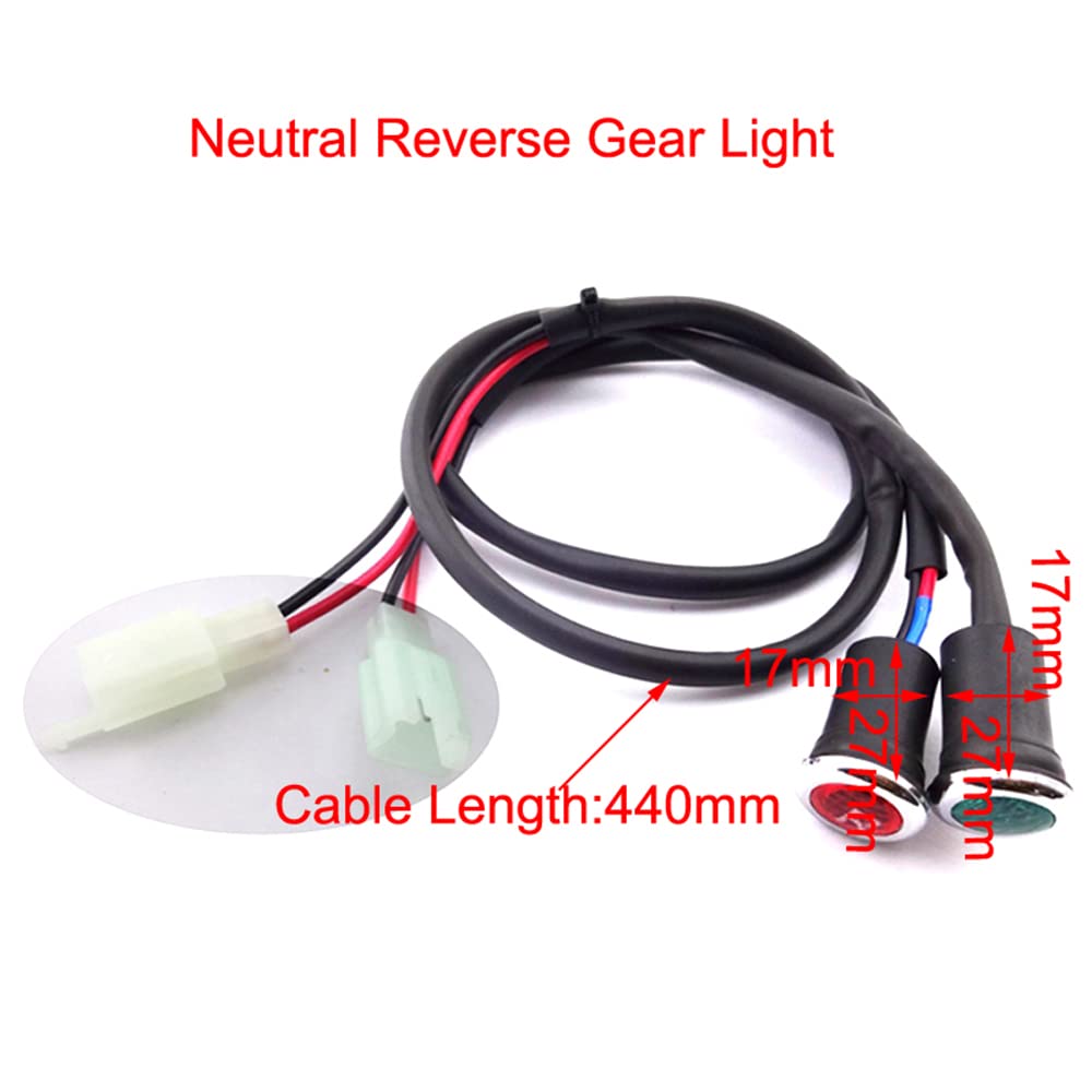 DJ-Motor ATV Neutral Reverse Gear Light Indicator Black For Coolster 125cc Roketa Baja Kazuma Meerkat Chinese 50cc 70cc 90cc 110cc 125cc 150cc 200cc 250cc TaoTao ATV Quad