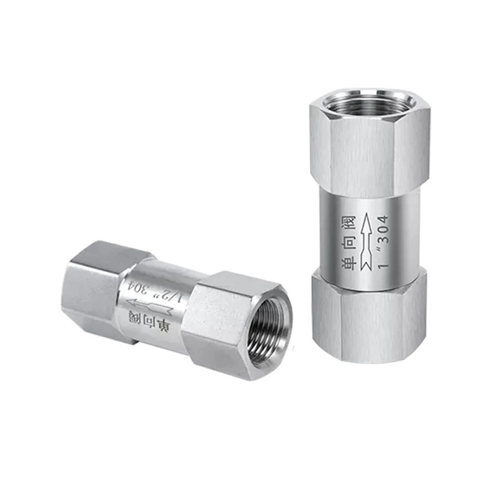 Clapet anti-retour en inox 304 femelle, étanchéité haute pression