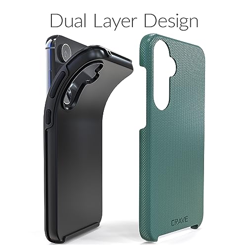 Image of Crave for Samsung Galaxy S23 FE Case, Shockproof Protection Dual Layer Case for Samsung Galaxy S23 FE (6.4 inch) - Forest Green