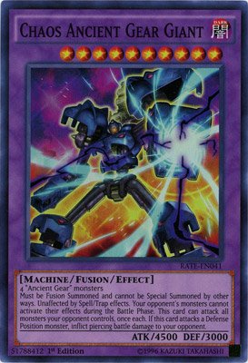 YU-GI-OH! / Chaos Ancient Gear Giant (Super) / Raging Tempest (RATE-EN041) / A English Single Individual Card : Toys & Games
