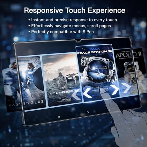 Image of Tempered Glass Screen Guard for Samsung Galaxy Tab S9 Ultra / S8 Ultra 14.6 inch | HD Crystal Clear | Easy Installation Kit | Bubble Free | Scratch Resistant Protection (Pack of 1)