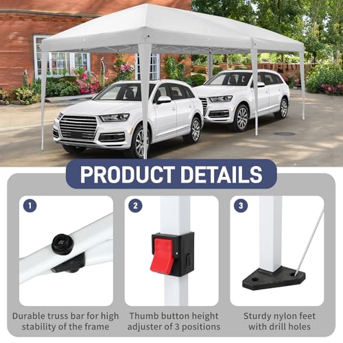 VINGLI 10x20 Foldable Portable Canopy