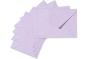 Violet Envelopes for Invitations: 50 Pack A7 5x7 Envelopes for Special Occasions