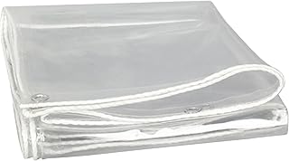 Heavy Duty Transparent Tarp, 450g/m² Heavy Duty Waterproof PVC Transparent Tarpaulin Clear Tarp Cover Sheet, 0.35mm Clear Tarpaulins Awning Canopy Patio Enclosure, Tear-Resistant Tarps (Customizable)