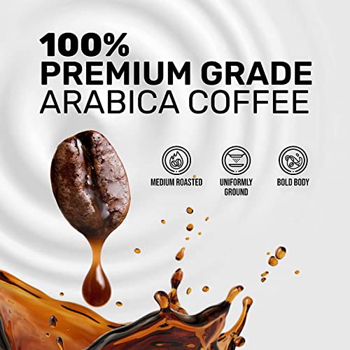 Image of Beanly Classic Roast Ground Coffee Dip Bags | 10 Bags - Makes 10 Cups | Hot Brew - Have it as Black Coffee or With Milk | 5 Min Brew - No Equipment Needed | Travel Pack | Medium Roast | 100% Arabica