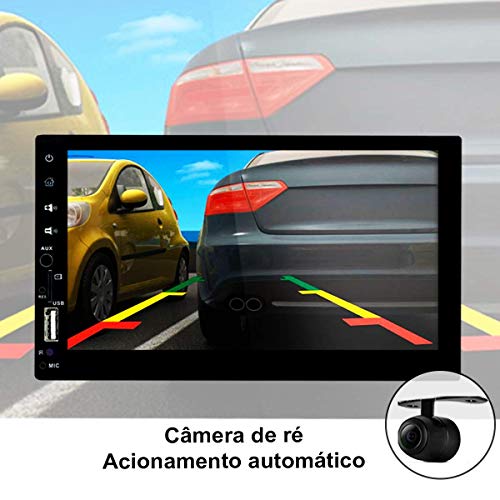 Central Multimidia MP10.1 Voolt Universal 2DIN USB, SD Espelhamento Android e IOS