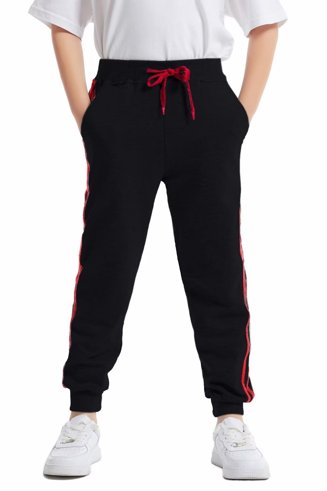 WelityBoys' Cotton Jogger Pants, 4-12 Years