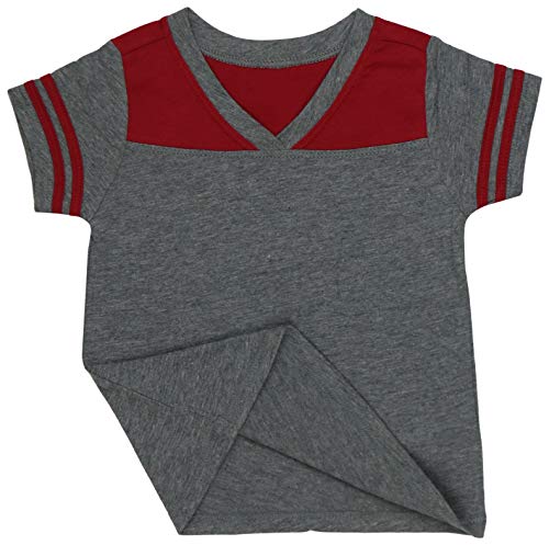 Image of ToBeInStyle Kids Boys Girls Cotton Jersey Contrast Raglan V-Neck Tee T-Shirts