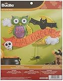 Bucilla Felt Applique Wall Hanging Kit, 19.5 by 15-Inch, 86691 Halloween Owl