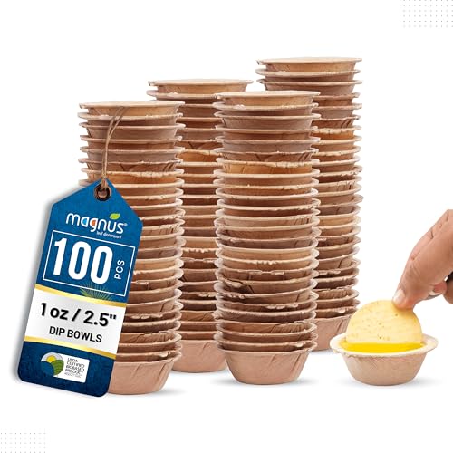 Magnus Eko MG037 Magnus | 2.5 Inch Round Mini Dip Bowls 100 Pcs 1Oz cover