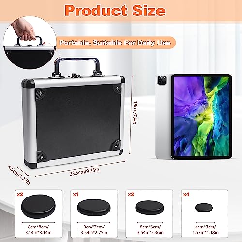 Foto von Ricyea Hot Stone Massage Set, Lavasteine für Massage, Massagestein Basalt 9 Stück Steine im Heizkoffer Tragbar, Geeignet für Privatanwender, Spa, Massagetherapy & Entspannung (9 Stück Set)