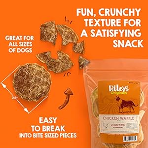 Rileys Waffles Rooster Chips for Canine  Usa Sourced Rooster Canine Treats Single Ingredient  Dehydrated Rooster Jerky for Canine Made in Usa  6 Oz  Cucciolini Doodles Rileys waffles rooster chips for canine  usa sourced rooster canine treats single ingredient  dehydrated rooster jerky for canine made in usa  6 oz   cucciolini doodles