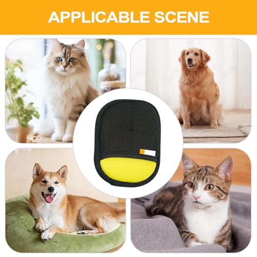 Opdestn Fellmagnet Handschuh, Pet Hair Remover Glove, 18x12cm Handschuhe zur statischen Entfernung von Tierhaaren, Wiederverwendbare Antistatische Handschuhe Doppelseitige für Katzen und Hunde