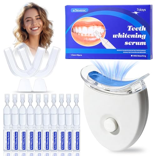 10 Piezas Gel blanqueador,Incluye dos bandejas,Kit blanqueamiento dental,Blanqueamiento efectivo,Eliminar las Manchas Dentales,Resultados rápida y efectiva,blanqueamiento Suav