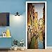 Puerta Pegatina Venecia río Murales Carteles para Cocina Sala de Baño PVC Hogar Pegatina Paredes Decoración 77 x 200 cm