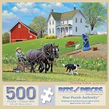 Bits and Pieces - 500 Piece Jigsaw Puzzle for Adults - 18" x 24" - Planting Season - 500 pc Farming Countryside Jigsaw by John Sloane