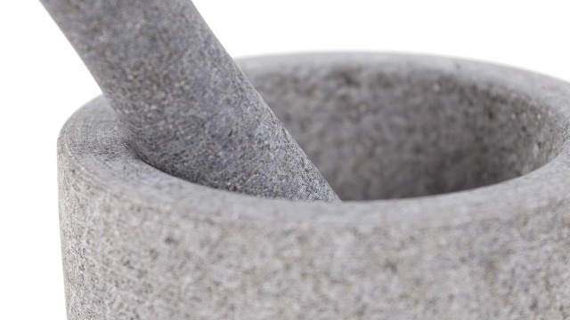 Mortier Et Pilon Granite Relaxdays Rond 8x16cm - Pour Épices Herbes Et Pesto