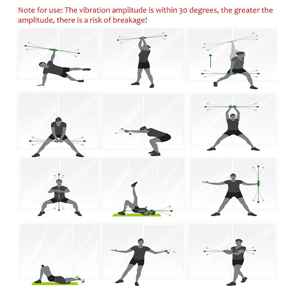 Sport Schwingstab, 160cm Schwingstab,Multifunktionaler Sport Tremor Fitness Für Hause körperliche Bewegung Yoga Fitness