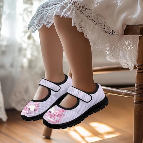 Kids Casual Shoes Slip On Single Buckle Tennis Shoes for Girls Breathable Mesh Walking Shoes Lightweight Cute School Shoes SizeUS 11-153