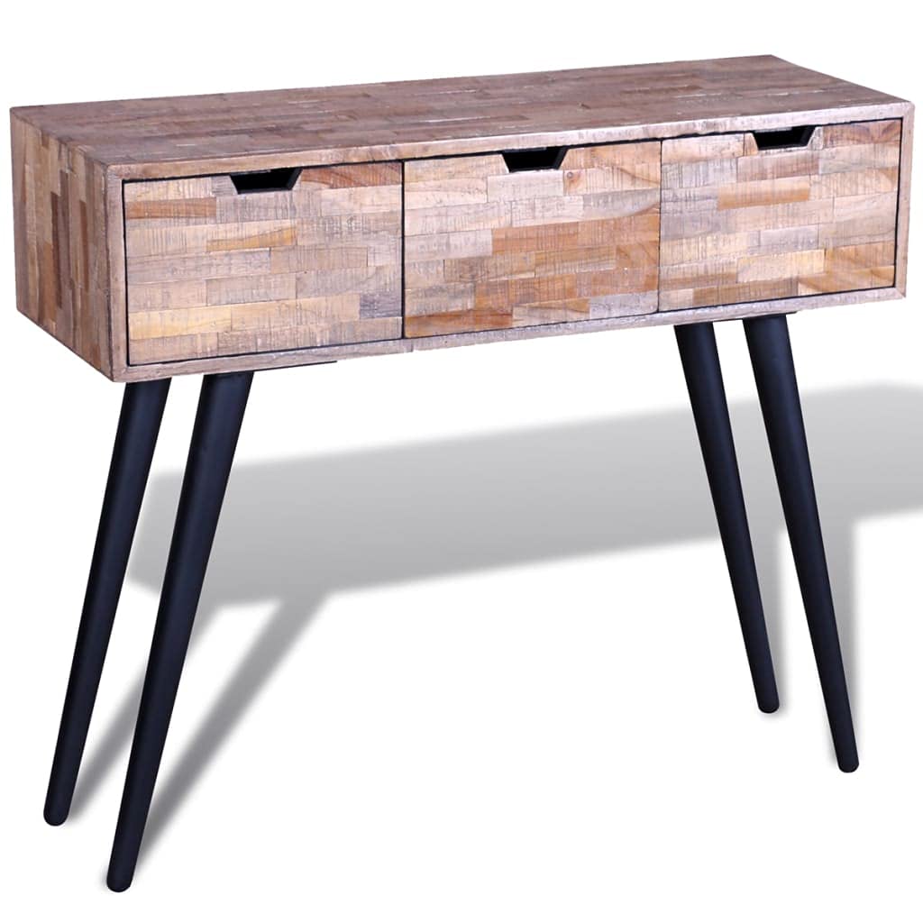 Générique Tavolo Consolle 3 Cassetti Legno Di Teak Riciclato | Legno massello, Artigianale, Vintage, Unico, Utilizzabile come credenza o armadio alto