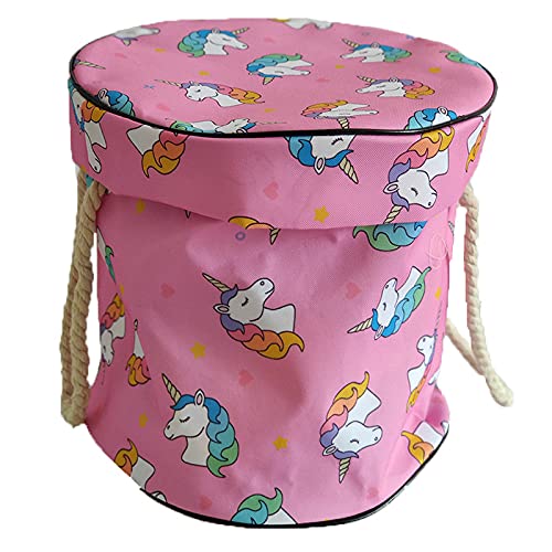 Grehom Bolsa de armazenamento de brinquedo cesta com tapete de jogo para crianças, organizador de ce