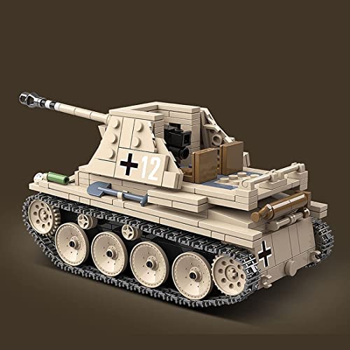 FULHOLPE Technic Modellbausatz Panzer, 608 Teile Panzerabwehr Blaster Weasel III Modell Bausatz Klemmbausteine Bauset… – Bild 6