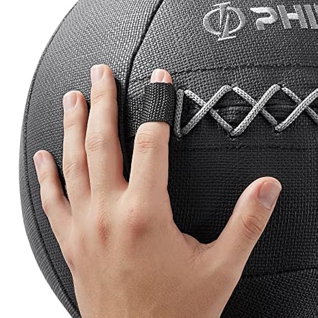 Philosophy Gym Wall Ball - Soft Shell Weighted Medicine Ball with Non-Slip Grip
