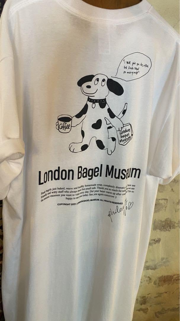 ロンドンベーグルミュージアム　Tシャツ　Lサイズ　ユニセックス　韓国限定品 ロンドンベーグルミュージアム Tシャツ Lサイズ ユニセックス