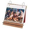 AHANDMAKER 5×4 Inch Wooden Flip Photo Album, Photo Frames for Desk Wooden Cover Scrapbook DIY Binder Photo Album Desktop Displaying Frame Picture Book for Wedding Family Graduation Travel – 50 Pockets
