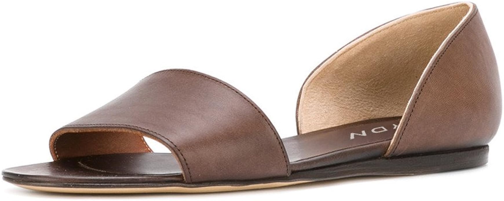 open toe d'orsay flats