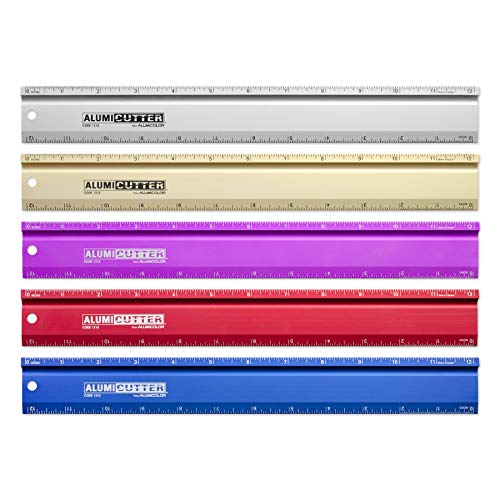 Alumicolor AlumiCutter Aluminum Straight Edge w/Blade for Office, School, Engineering and Framing, 12IN, Silver by Alumicolor - Image 4