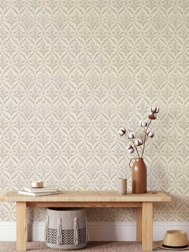 YXTII Boho Wallpaper Peel and Stick Wallpaper Vintage Wallpaper Stick and Peel Damask Wallpaper Self Adhesive Removable Wallpaper for Bedroom Drawers Cabinets