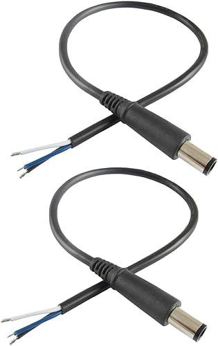 2 unids DC adaptador de alimentación punta 0.291 in x 0.197 in macho conector conector adaptador de cable de coleta para Dell HP portátil adaptador
