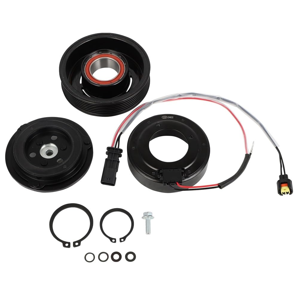 cciyu Air Conditioning Compressor Clutch 2013-2015 for Jaguar XF 2.0L 2013-2015 for Jaguar XF 3.0L Replaces AC Compressor for Car 6 Grooves
