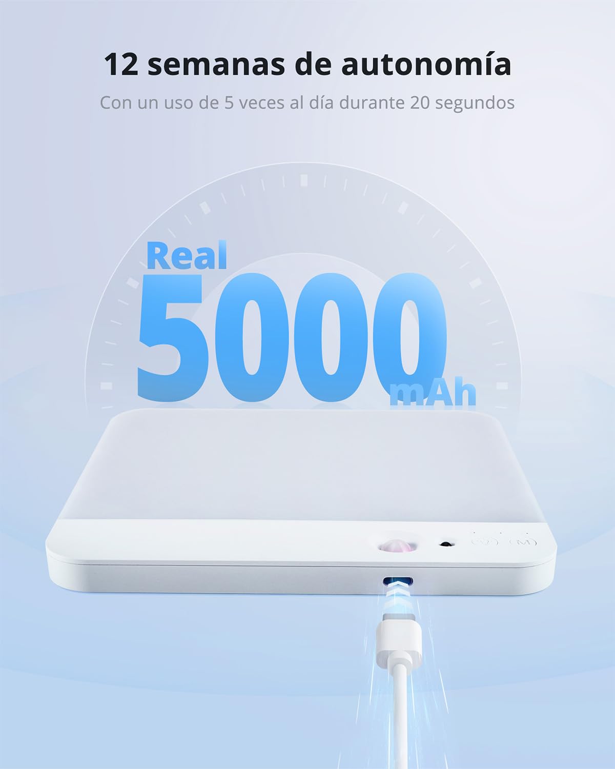 Combuh Led Plafon Baño Techo Bateria Sin Cables, Lampara Garaje Recargable con Sensor de Movimiento, Luz con mando sin taladro para Ducha, Terraza, Dormitorio, Cuadrado 2 Unidad