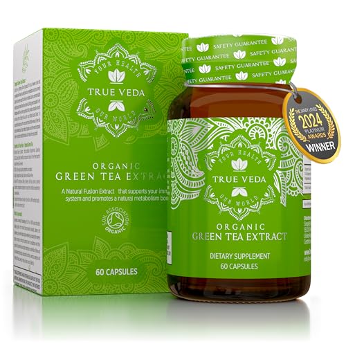 Organic Green Tea Extract Capsules - Certified Organic by Soil As...