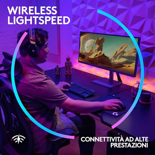 733 Lightspeed, cuffia con microfono gaming wireless con Blue Vo!ce e G915 TKL Lightspeed, tastiera gaming meccanica wireless RGB senza tastierino numerico per PC/Mac - Nero - Tastiera gaming - Immagine 2