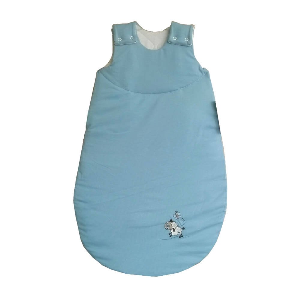 Odenwälder 1191-270/205 Jersey Schlafsack Sky Blue, Stickerei: Schäfchen, Größe in cm:60 cm Baby