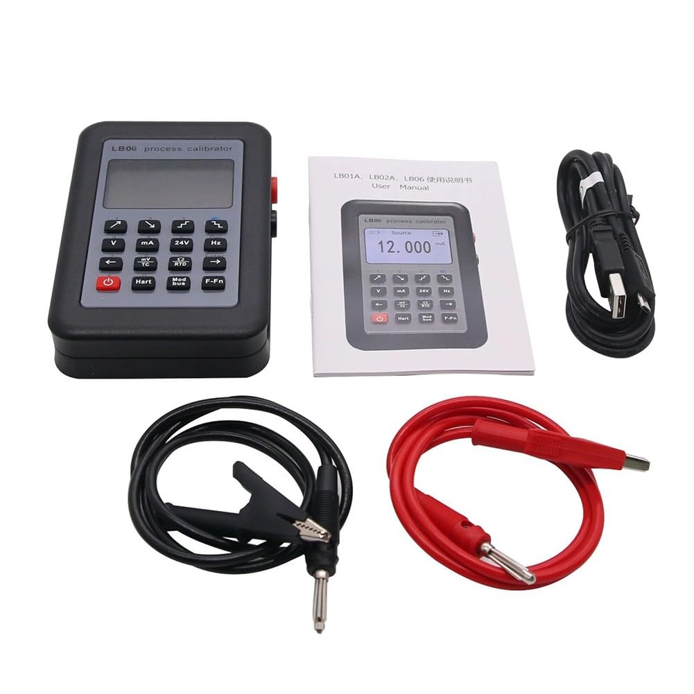 LB06 - Calibrador de proceso 4-20 mA/0-10 V, generador de señal para Modbus/HART, 0,025% de precisión, termopar PT100 simulador