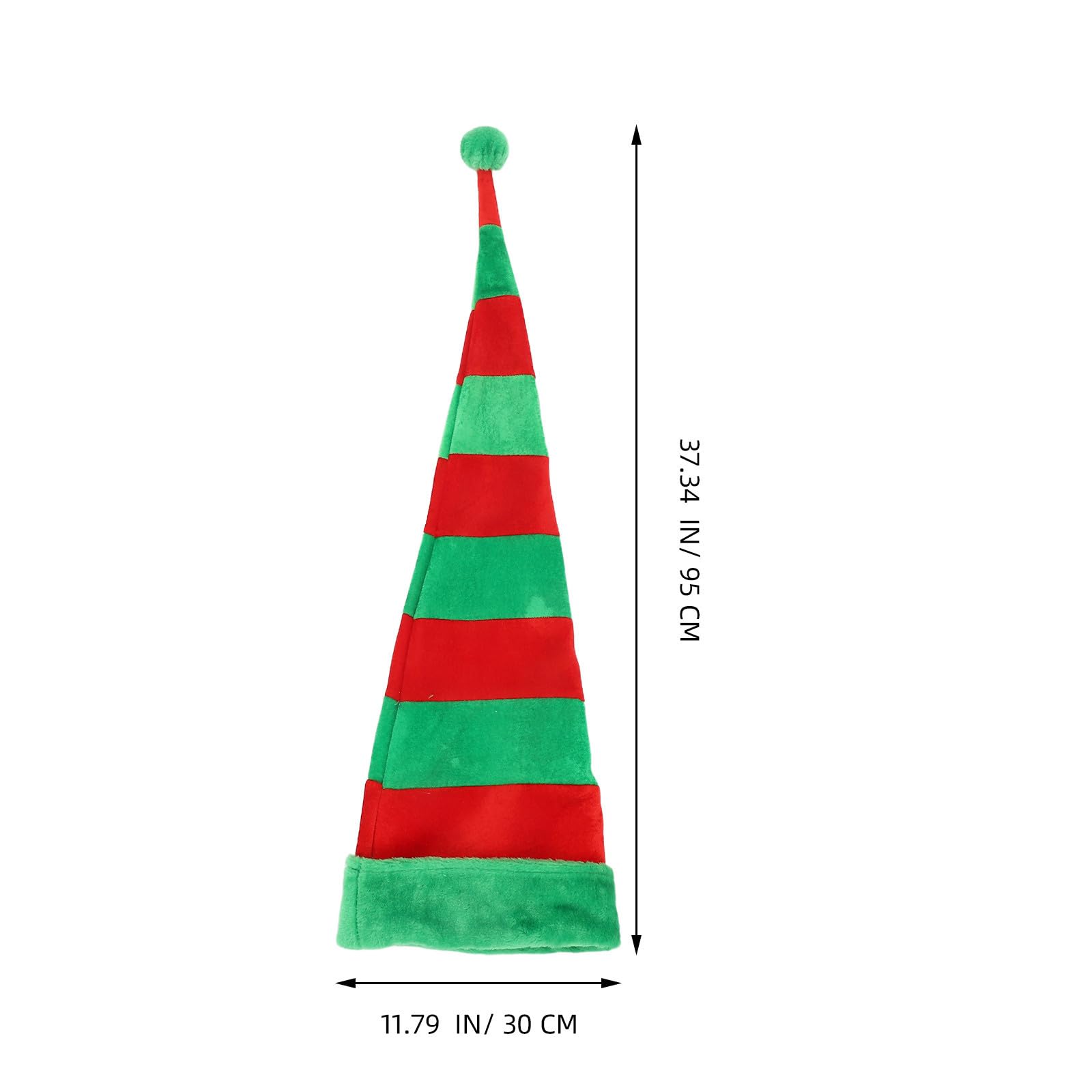 HEMOTON Sombrero Largo Navideño Accesorio para Fotos para Fiesta de Navidad Material de Tela y Hierro, Diseño Moldeable y Divertido Fiestas Navideñas