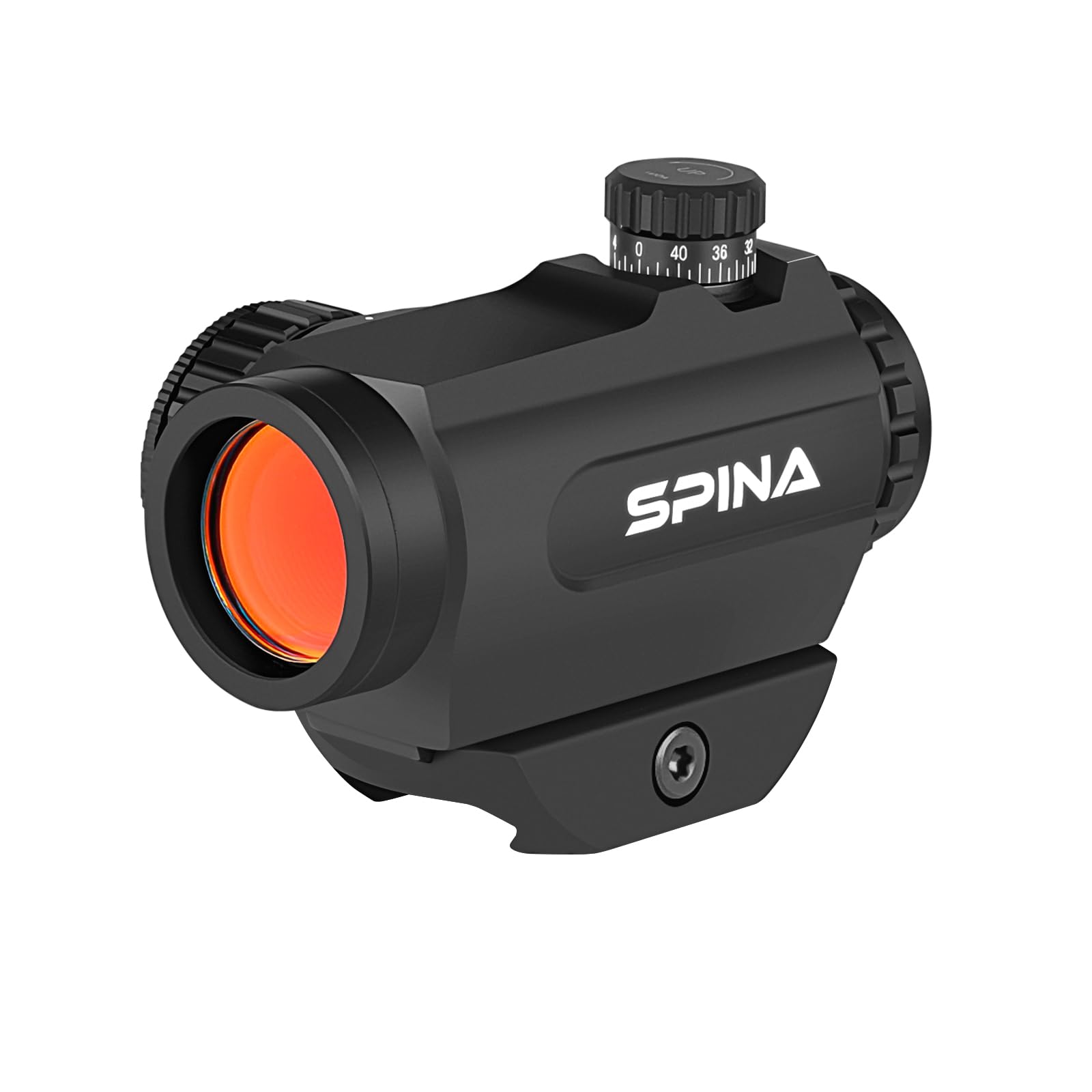 SPINA OPTICS Viseur Point Rouge Red Dot 1x20mm Viseur Airsoft 2 MOA Réflecteur avec Maille de Points et 11 Niveaux de Luminosité avec Monture qd