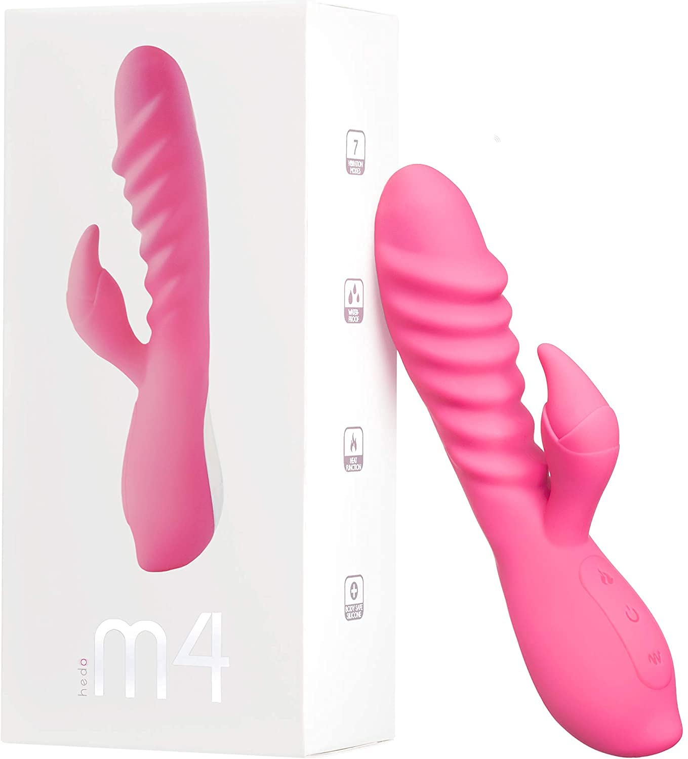 HEDO M4 | Vibratore sessuale per donna | Funzione calore | Stimolatore clitorideo e punto G | Dido vibrante | Privo di PVC e ftalati | Vibratorepunto squirt | Massaggiatore rabbit