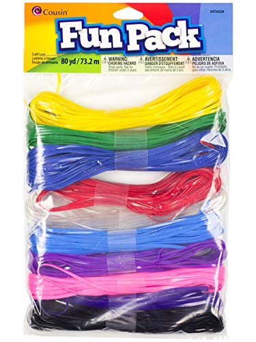 Fun Craft cugino Lace 80yd in plastica, colori