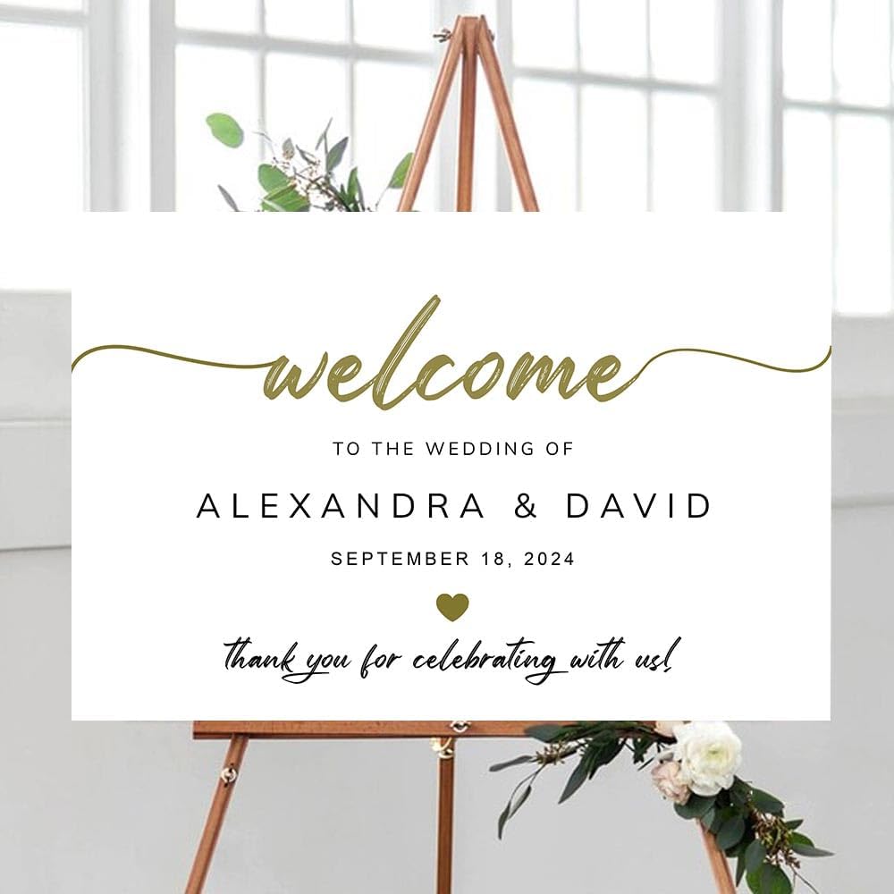 Personalized Wedding Welcome Yard Sign, Entrance Wedding Decoration for Ceremony or Reception, Custom Outdoor Party Decor Board, Welcome to Our Special Day Sign for Event Celebration #10