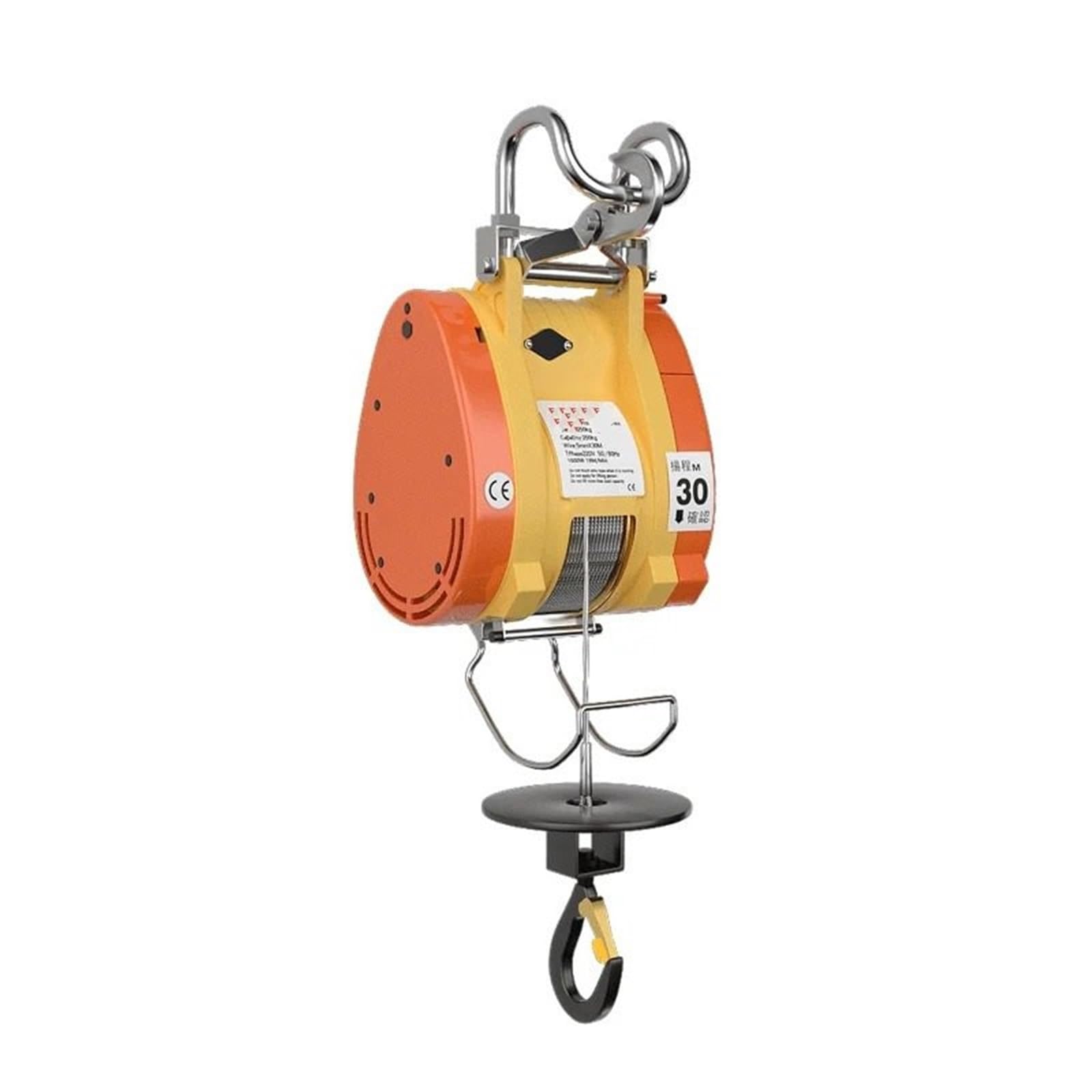 Paranco Elettrico da 300 kg, Mini C Portatile con Telecomando Wireless, argano a Cavo ad Alta efficienza da 360 kg, Sollevamento per carichi Pesanti, Ideale per officine e Gas